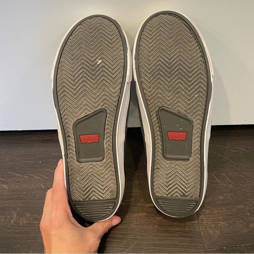 LEVI’S Comfort Casual Lace Up Shoes Canvas Grey MENS Size 10